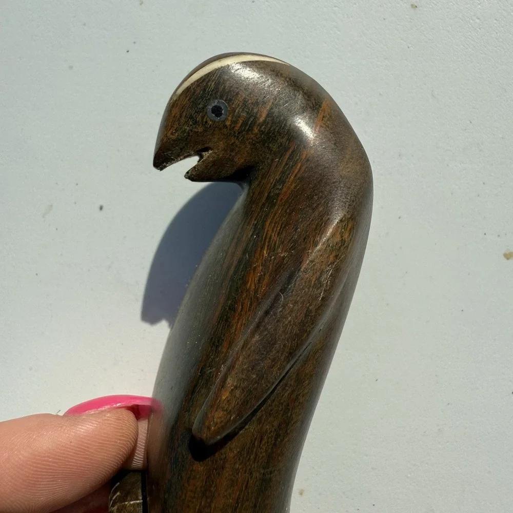 VTG Carved Wood Penguin‎ Ironwood Possibly